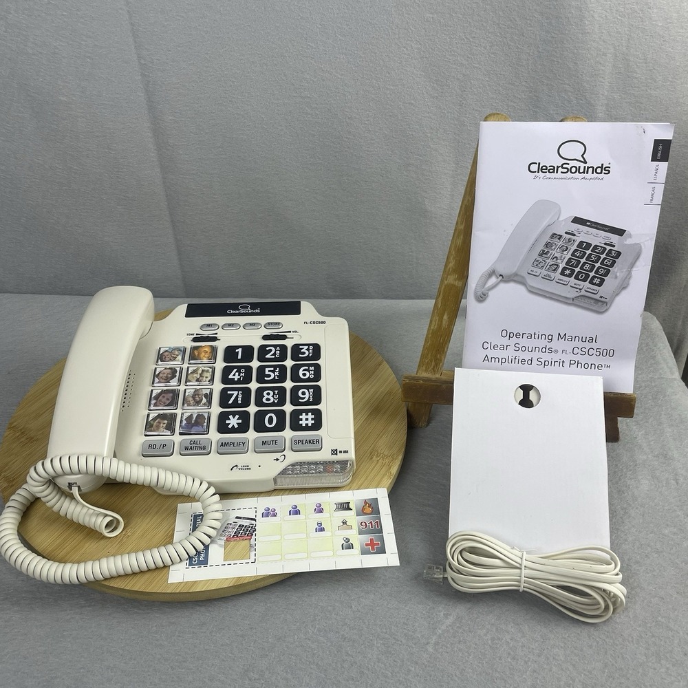 ClearSounds Amplified Phone FL-CSC500 Big Button Photo Memory‎ Corded Landline